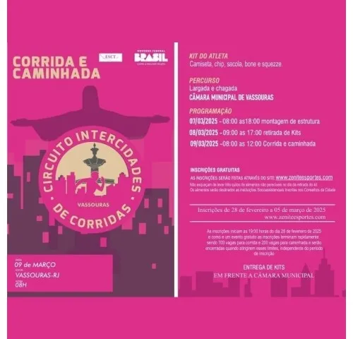 CIRCUITO INTERCIDADES DE CORRIDAS - VASSOURAS RJ 2025