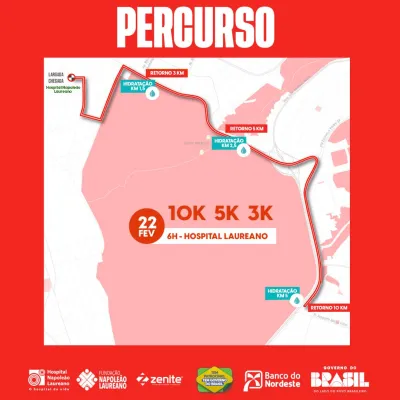 PERCURSO DA 5ª CORRIDA CONTRA O CÂNCER - 2026 É OFICIALMENTE LIBERADO PERCURSO DA 5ª CORRIDA CONTRA O CÂNCER - 2026 É OFICIALMENTE LIBERADO